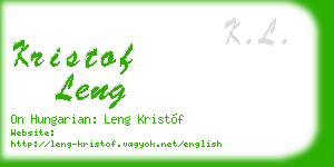 kristof leng business card